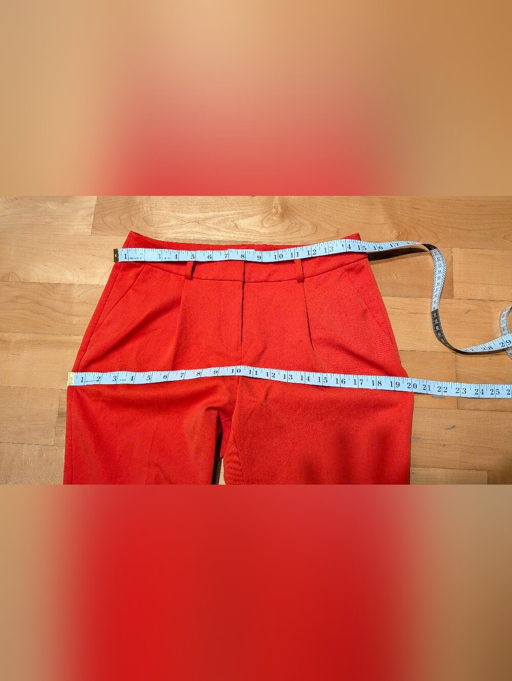 Kate Spade Red Pleated Ankle Trousers Size 2 Tailored Cuffed Dress Pants - Picture 11 of 15